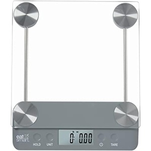 image:imageEat Smart Eat Smart 33lb Glass Platform Food Kitchen Scale with Tare Grey