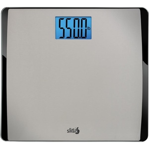 image:imageEat Smart Precision 550 Pound ExtraHigh Capacity Digital Bathroom Scale ExtraWide Platform Stainless Steel Body Weight Scale with StepOn Tech Silver1 Count Pack of 1